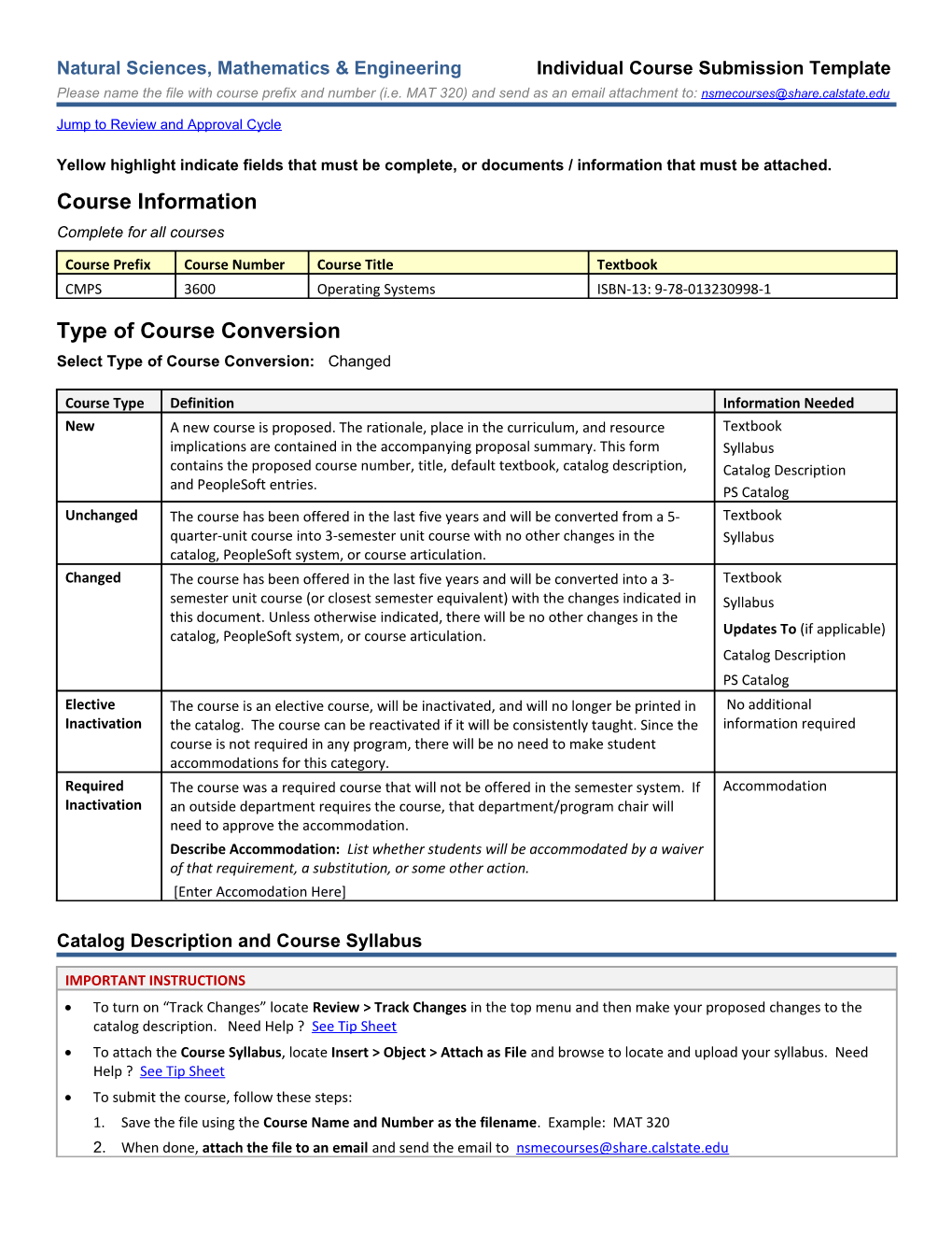 Natural Sciences, Mathematics & Engineering Individual Course Submission Template s1