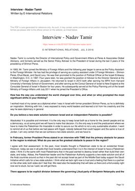 Nadav Tamir Written by E-International Relations