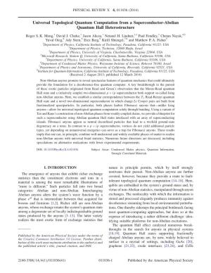 Universal Topological Quantum Computation from a Superconductor-Abelian Quantum Hall Heterostructure