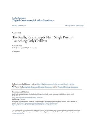 Single Parents Launching Only Children Carla M