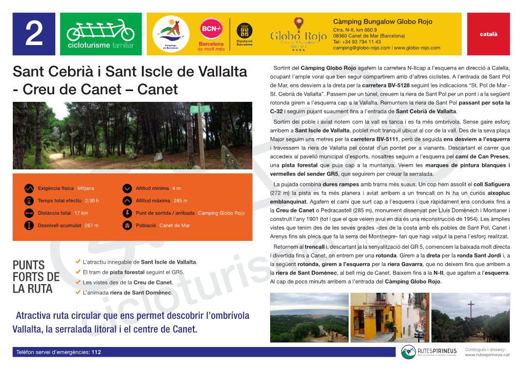 Ruta Sant Cebrià I Sant Iscle De Vallalta – Creu De Canet – Canet