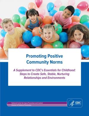 CDC: Promoting Positive Community Norms