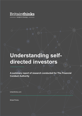 Understanding Self-Directed Investors Research Report