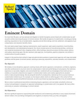 Eminent Domain