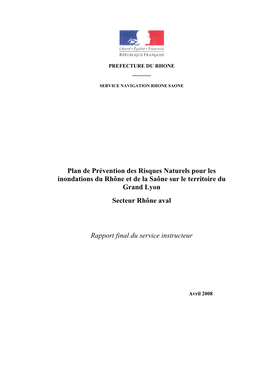 Rapport Réponse CE Rhône Aval