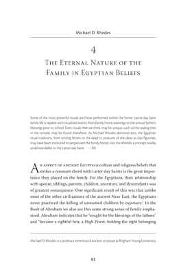 The Eternal Nature of the Family in Egyptian Beliefs