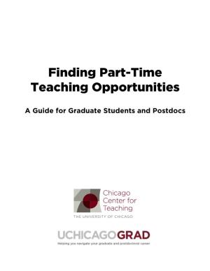 Finding Part-Time Teaching Opportunities