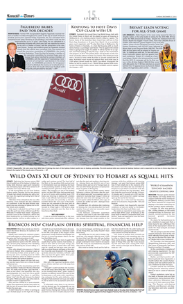 Wild Oats XI out of Sydney to Hobart As Squall Hits