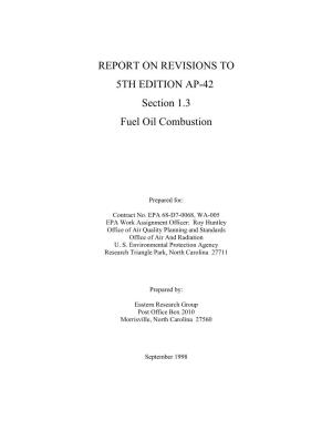 Background Document: AP-42 Section 1.3 Fuel Oil Combustion