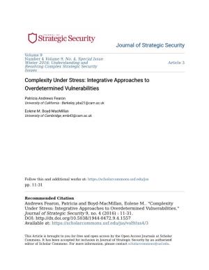 Complexity Under Stress: Integrative Approaches to Overdetermined Vulnerabilities