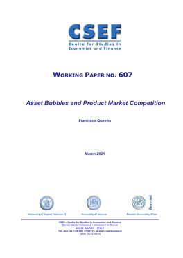 Asset Bubbles and Product Market Competition