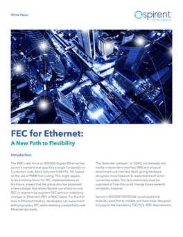 FEC for Ethernet: a New Path to Flexibility