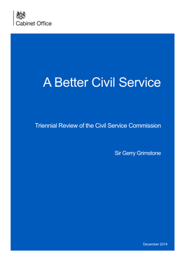Triennial Review of the Civil Service Commission