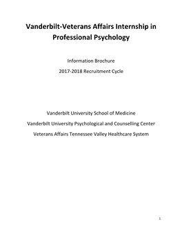 Vanderbilt-Veterans Affairs Internship in Professional Psychology