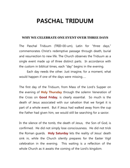 Paschal Triduum