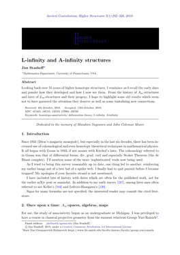 L-Infinity and A-Infinity Structures