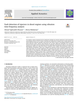 Fault Detection of Injectors in Diesel Engines Using Vibration Time-Frequency Analysis