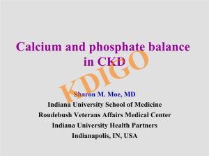 Calcium and Phosphate Balance in CKD