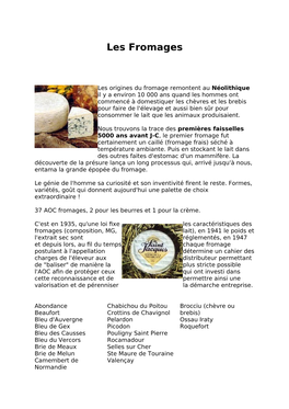 Les Fromages