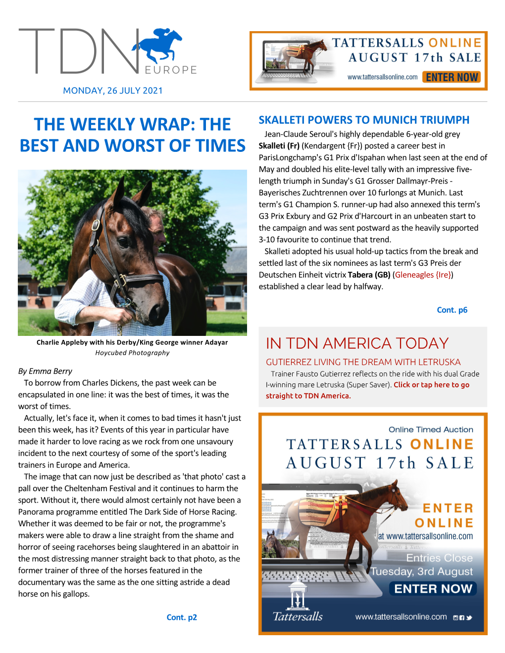 Tdn Europe • Page 2 of 12 • Thetdn.Com Monday • 26 July 2021