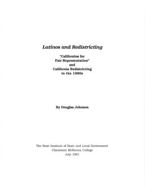 Latinos and Redistricting
