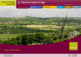 22. Pennine Dales Fringe Area Profile: Supporting Documents