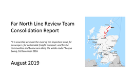 Far North Line Review Team Consolidation Report August 2019