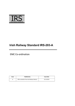 Irish Railway Standard IRS-203-A