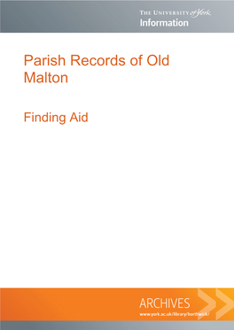 Parish Records of Old Malton