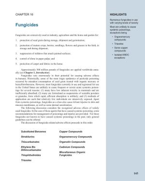 Recognition and Management of Pesticide Poisonings: Fungicides