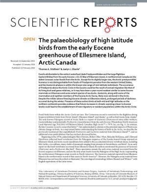 The Palaeobiology of High Latitude Birds from the Early Eocene Greenhouse of Ellesmere Island, Arctic Canada