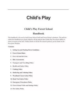 Forest School Policy Handbook