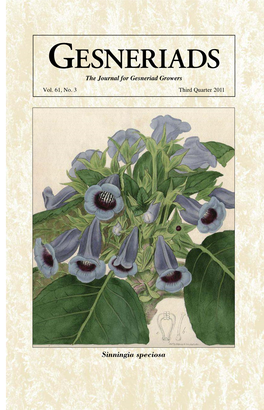 Sinningia Speciosa Sinningia Speciosa (Buell "Gloxinia") Hybrid (1952 Cover Image from the GLOXINIAN)