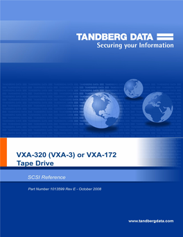 VXA-3 Or VXA-172 Tape Drive SCSI Reference