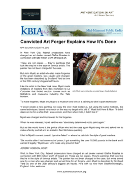 Convicted Art Forger Explains How It's Done