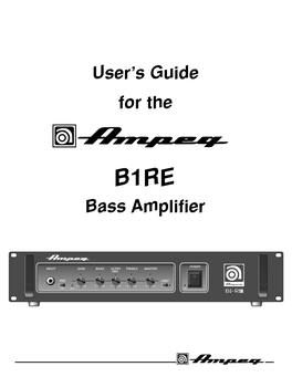User's Guide for the Bass Amplifier