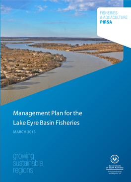 Management Plan for the South Australian Lake Eyre Basin Fisheries