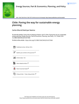 Chile: Paving the Way for Sustainable Energy Planning