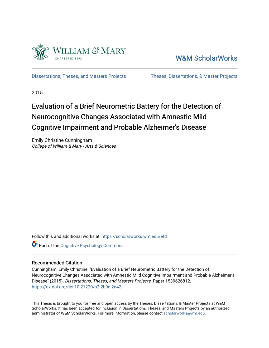 Evaluation of a Brief Neurometric Battery for the Detection Of