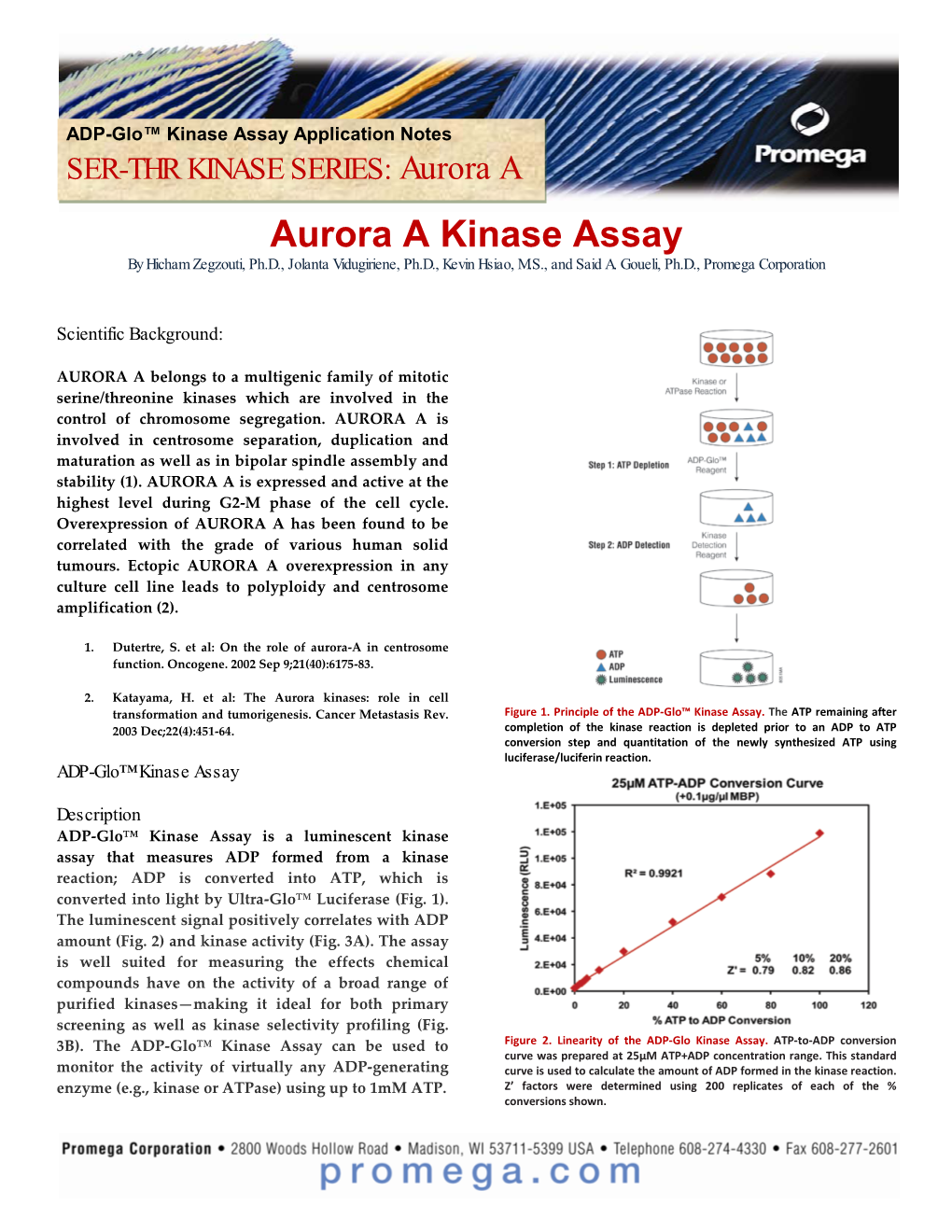 Aurora a Kinase Assay by Hicham Zegzouti, Ph.D., Jolanta Vidugiriene, Ph.D., Kevin Hsiao, M.S., and Said A