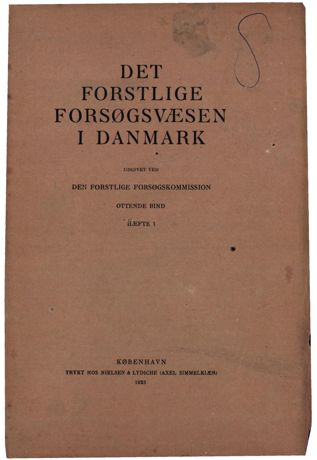 Det Forstlige Forsøgsvæsen I Danmark