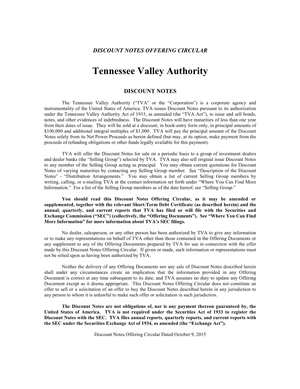 Tennessee Valley Authority