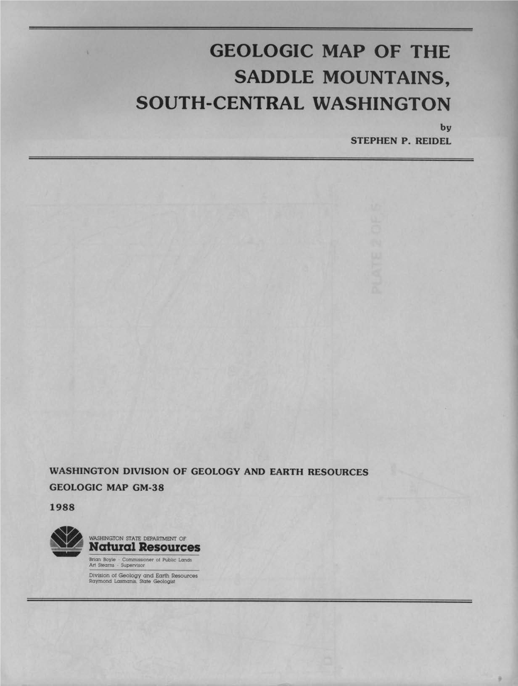 GEOLOGIC MAP of the SADDLE MOUNTAINS, SOUTH-CENTRAL WASHINGTON by STEPHEN P