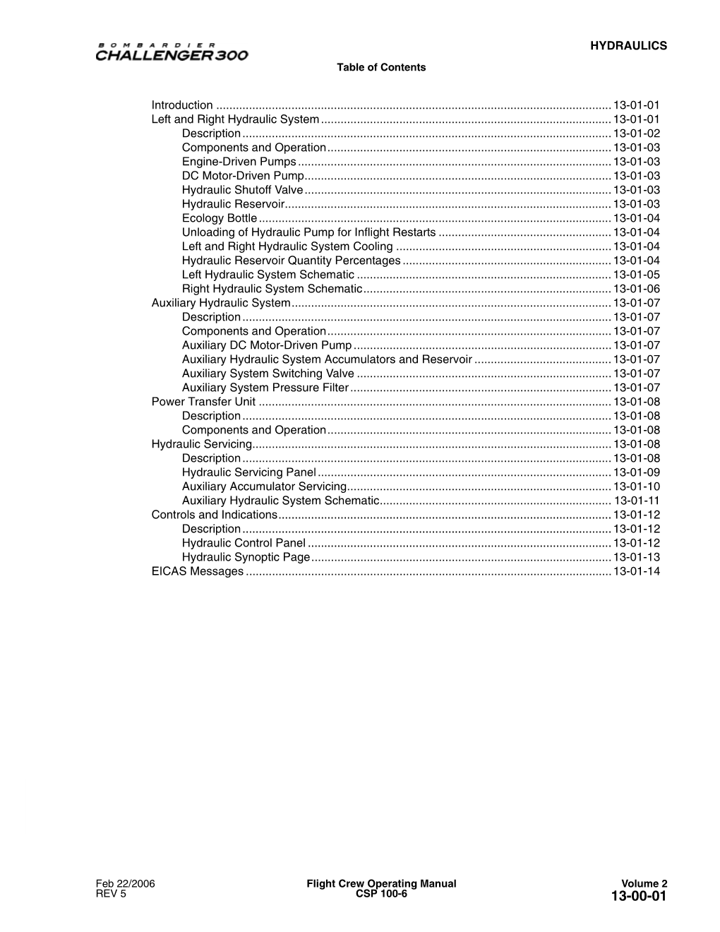 Challenger 300 Flight Crew Operating Manual (Volume 2)