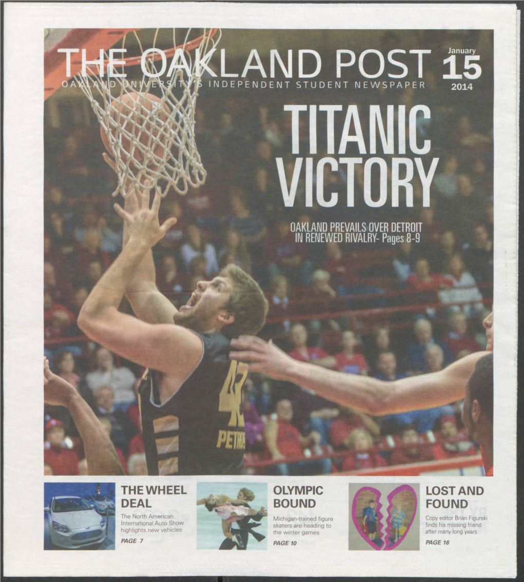 OAKLAND PREVAILS OVER DETROIT in RENEWED RIVALRY- Pages 8-9