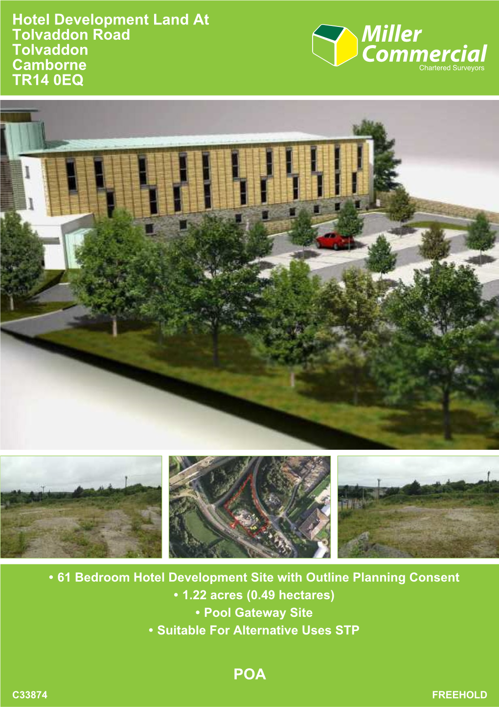 Hotel Development Land at Tolvaddon Road Tolvaddon Camborne TR14 0EQ