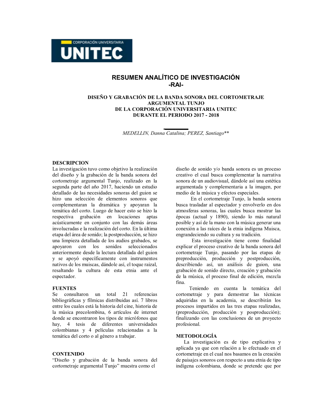 Resumen Analítico De Investigación -Rai