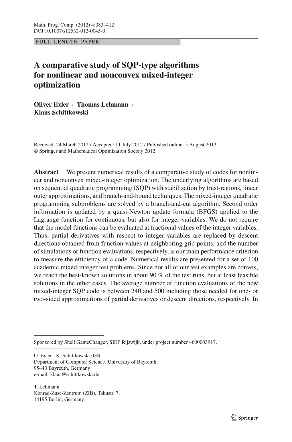 A Comparative Study of SQP-Type Algorithms for Nonlinear and Nonconvex Mixed-Integer Optimization