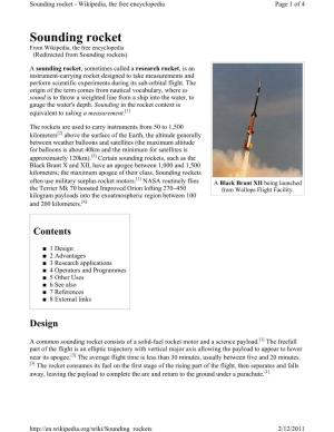 Sounding Rocket - Wikipedia, the Free Encyclopedia Page 1 of 4