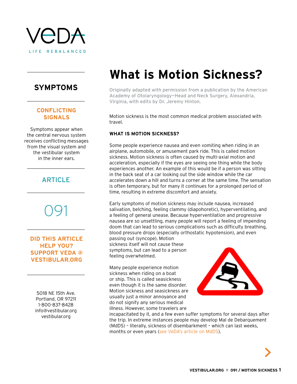 What Is Motion Sickness?